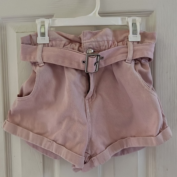 PacSun Pants - Pacsun Light Pink Denim Mon Shorts with Buckle